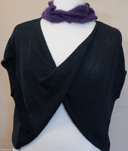 New fibers and sizes! Drape Front Sweater - Black - Small, Medium, Tall, Tall Plus