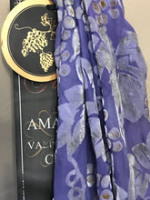 Silk Velvet Scarf  -  Know any Women Who Wine? - Blues/Lilac